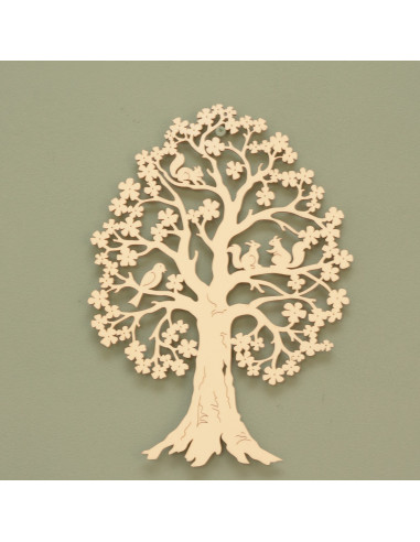 Lenteboom met eekhoorntjes