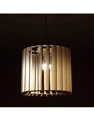 Lampenkap hout cilinder