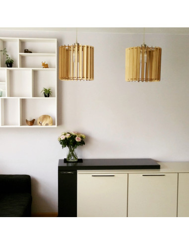 Lampenkap hout cilinder