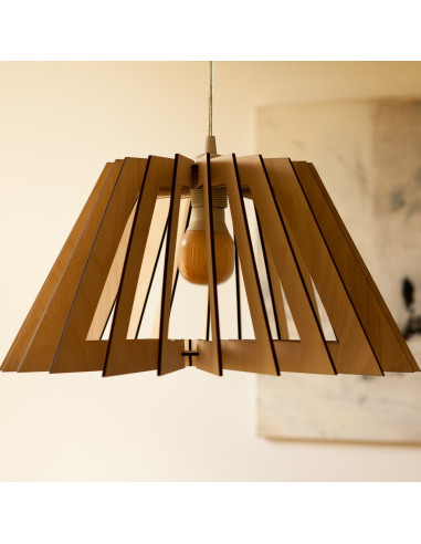 Houten lampenkap groot