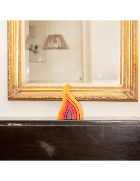 Houten lampenkap groot