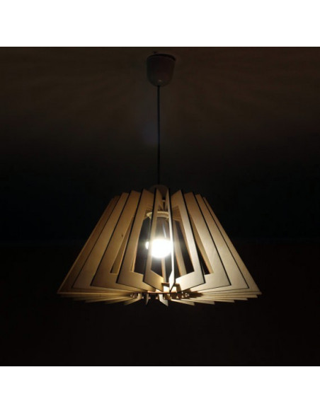 Houten lampenkap groot