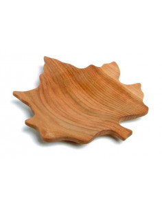 Houten schaal esdoornblad