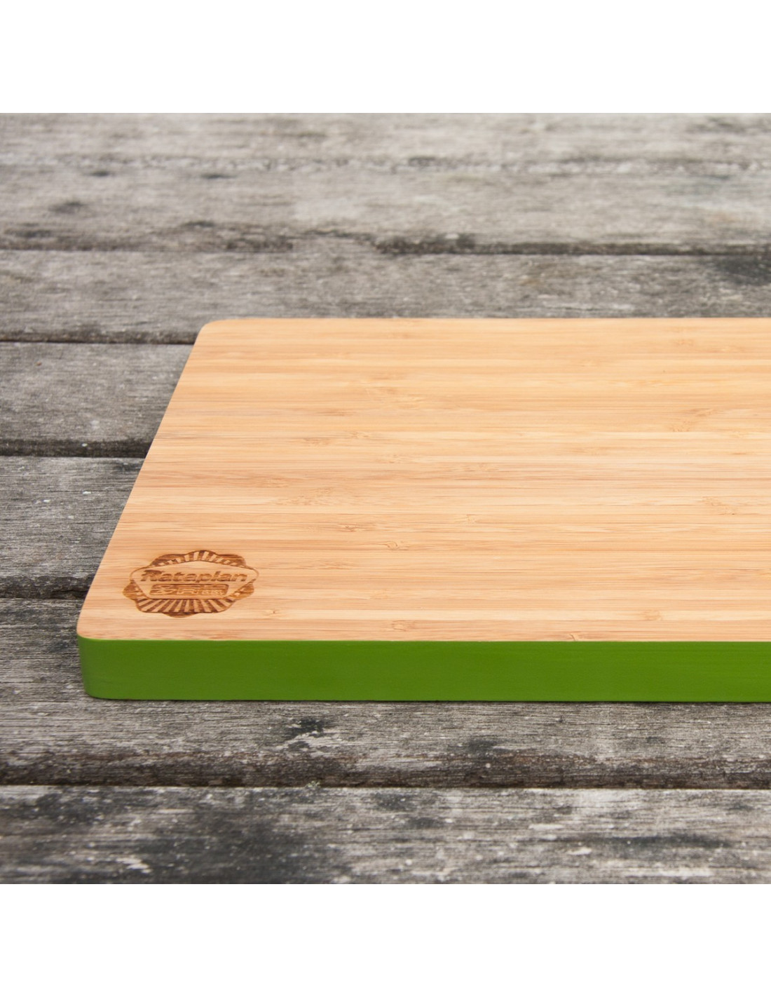 Weigering Kwade trouw lelijk Kleine bamboe snijplank met groene rand - Houten accessoires en meer