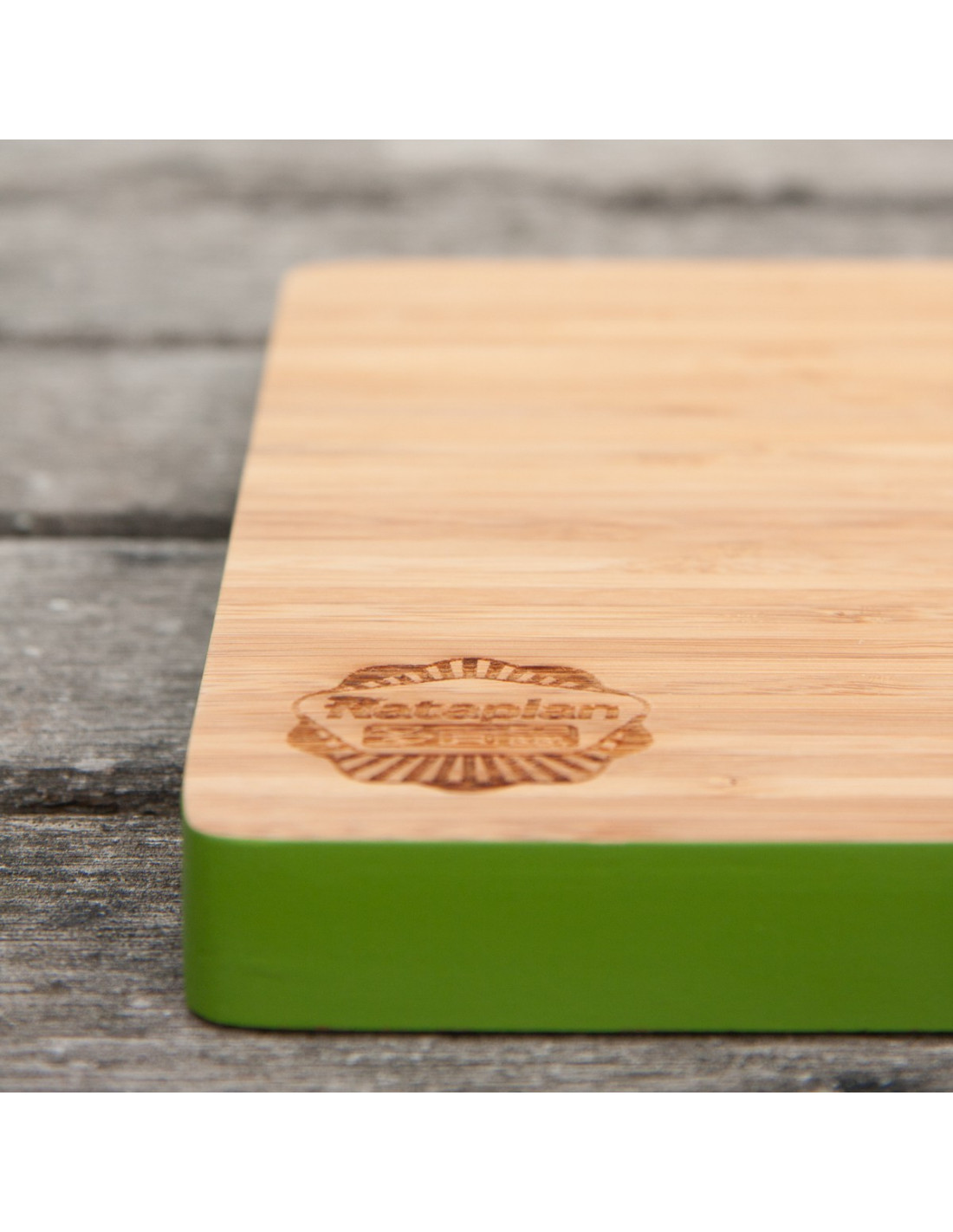 Bamboe snijplank met groene rand houten accessoires en meer Houten keuken groene