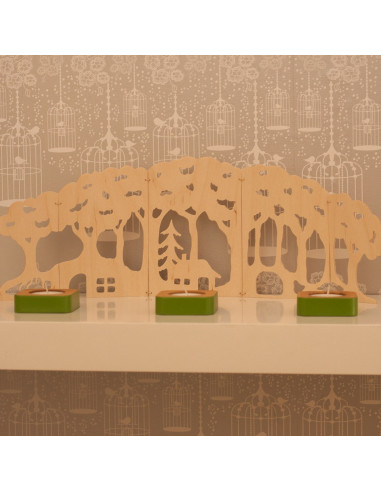 Bamboe theelichtje groen