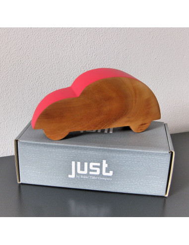Houten auto rood