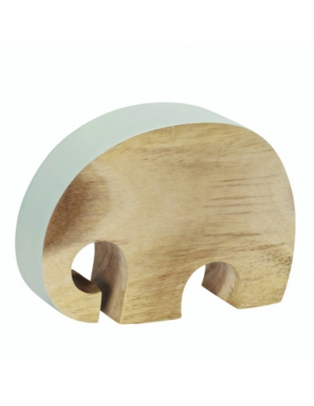 Houten olifant baby blauw