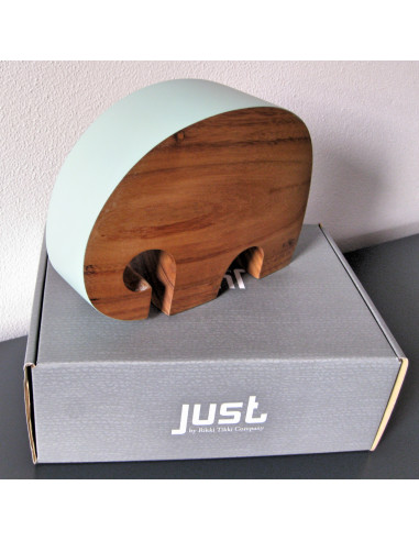 Houten olifant baby blauw