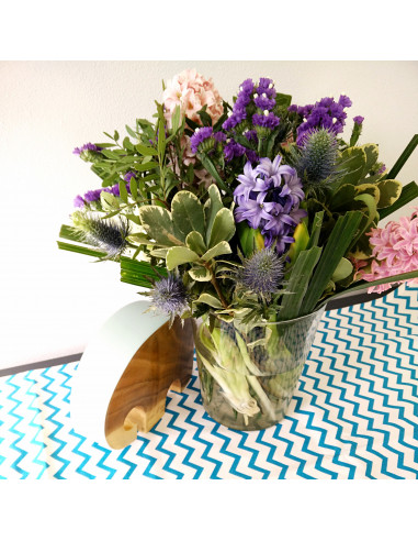 Houten olifant baby blauw