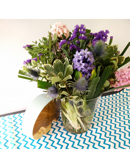 Houten olifant baby blauw