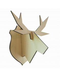 Houten elandkop groot