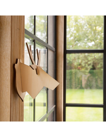 Houten elandkop groot