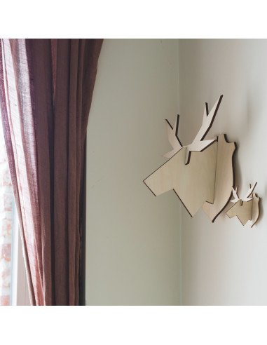 Houten elandkop groot