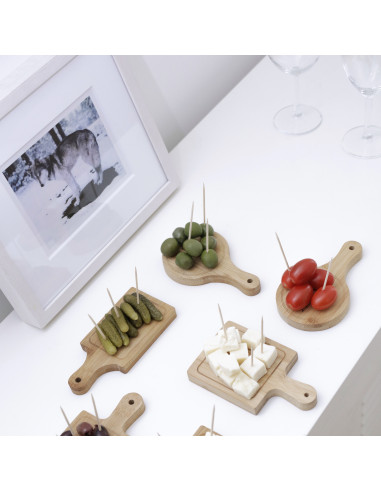 Mini serveerplankjes bamboe
