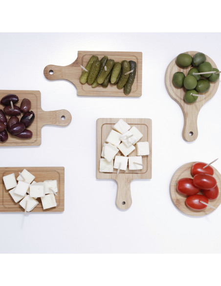 Mini serveerplankjes bamboe