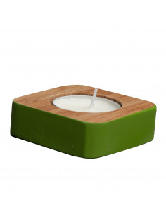 Bamboe theelichtje groen
