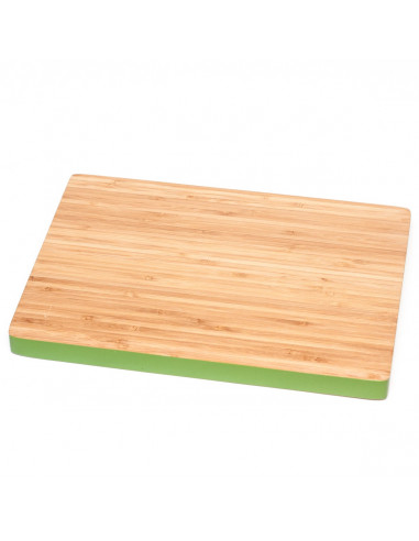 spel Ontspannend geduldig Bamboe snijplank met groene rand - Houten accessoires en meer
