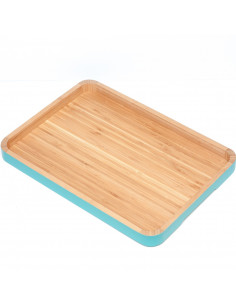 Bamboe dienblad turquoise