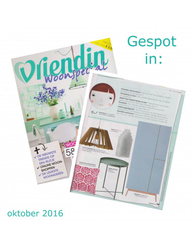 Houten lampenkap groot