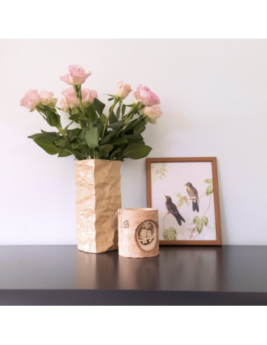 Houten uilen lantaarn