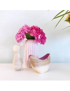 Houten vogel paars 2